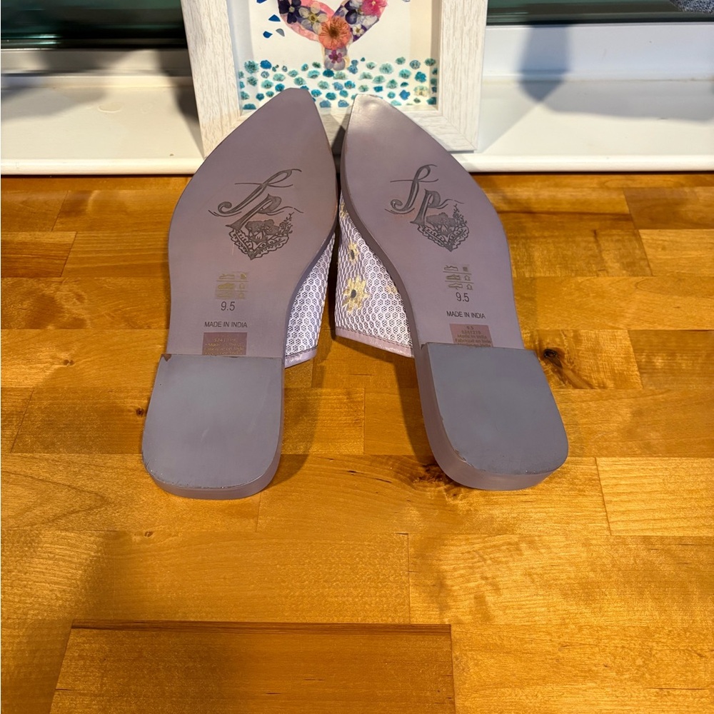 Free People Lilac Floral Mesh Mules - Picture 6 of 6